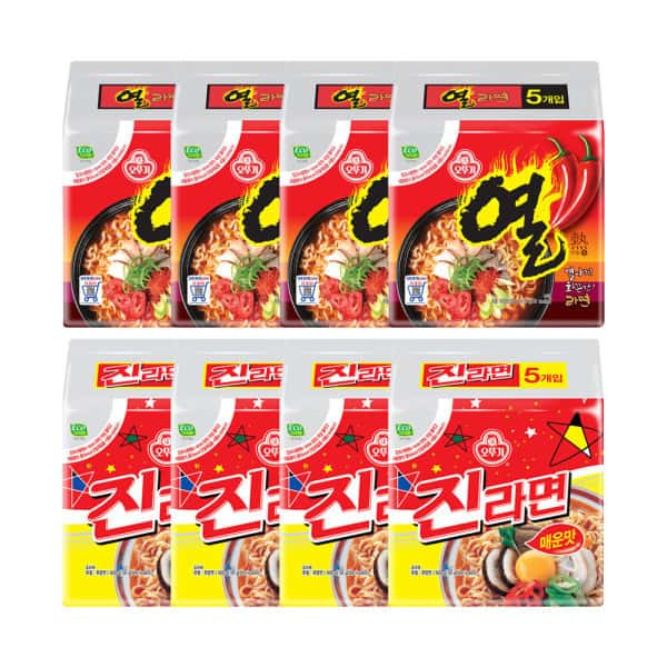 상품 01. 오뚜기 진라면 매운맛 120g 20개 + 열라면 120g 20개