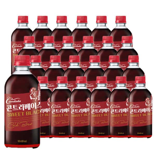 상품 01. 칸타타 콘트라베이스 콜드브루 스위트블랙 500ml 24pet / 커피 / 음료