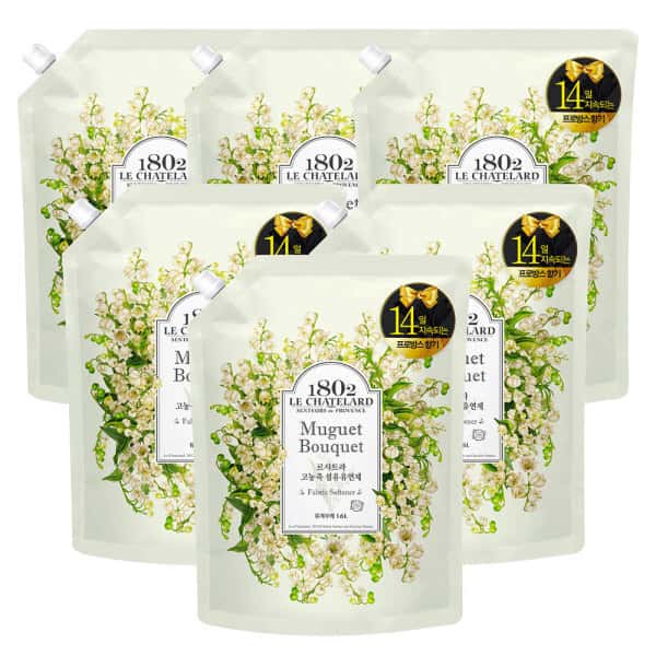 상품 01. 르샤트라 섬유유연제 3종 1.6L 6개 (피오니/라벤더/뮤게부케)