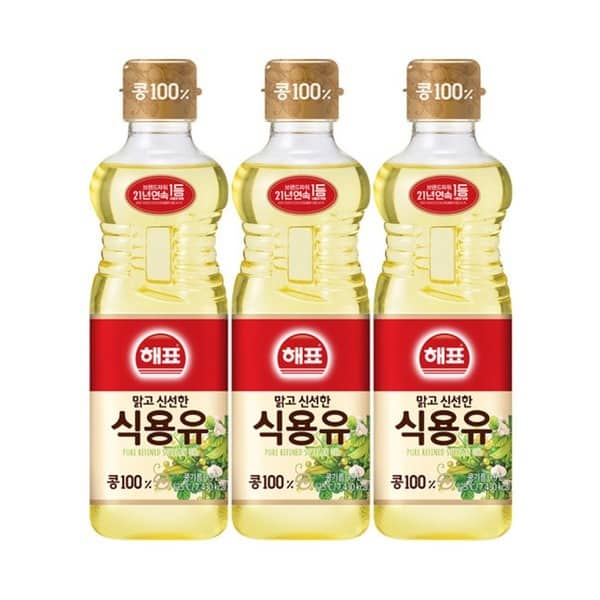 사조 콩기름 900ml 3병