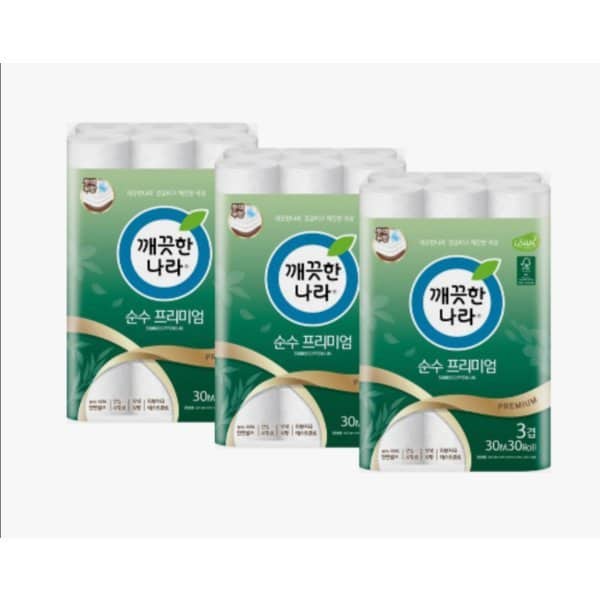 (신세계 규격)(신세계의정부점)깨끗한나라 순수프리미엄 30m30롤3팩