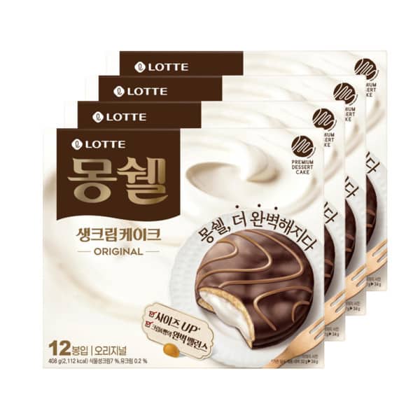몽쉘 생크림 오리지널 408g 4갑