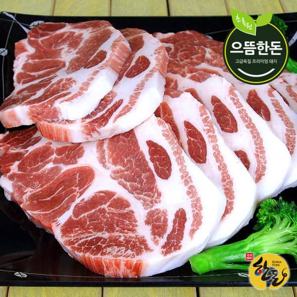 (신선집중) 1등급 이상 국내산 냉장 목살 500g+500g (구이용) (숯불용) (수육용) 한돈 인증브랜드 (총 1kg)