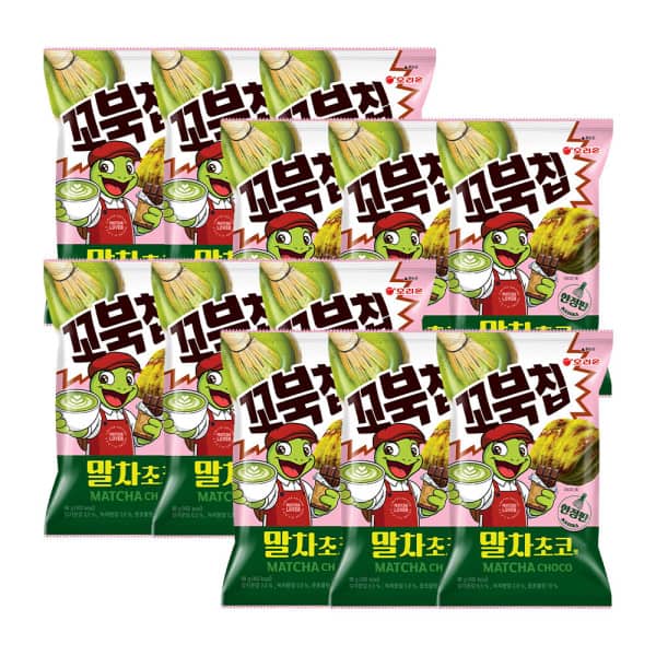 오리온 꼬북칩 말차초코 68g x 12입