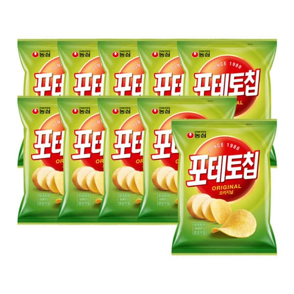 농심 포테토칩 오리지널 60g 10개