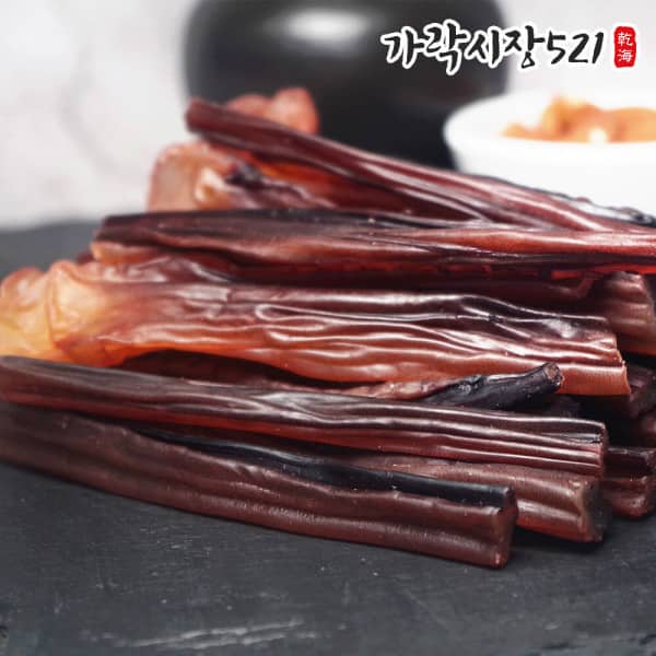 씹을수록 쫄깃한 말랑 오징어장족 200g 국내가공 커팅 대왕오징어 문어발 마른안주