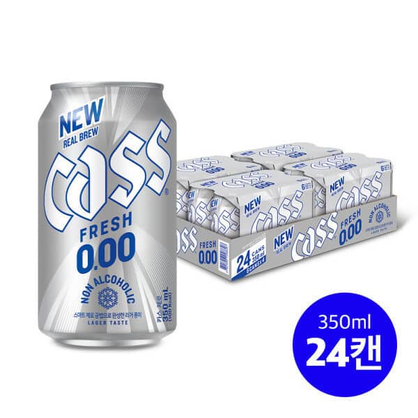 NEW 카스제로 0.00 350ml 24캔 논알콜맥주 진짜 맥주 라거맛/신제품 출시